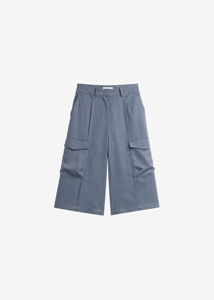 Linar Cargo Bermuda Shorts - Grey Melange