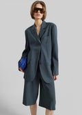Lioni Oversized Padded Blazer - Deep Teal