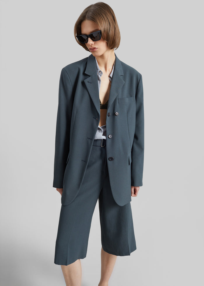Lioni Oversized Padded Blazer - Deep Teal