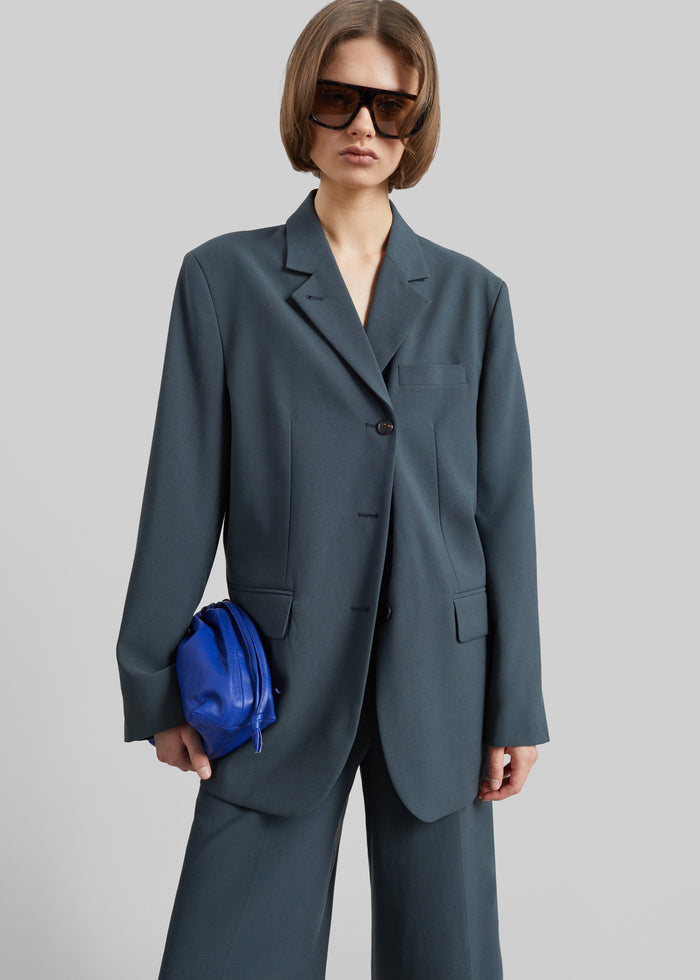 Lioni Oversized Padded Blazer - Deep Teal