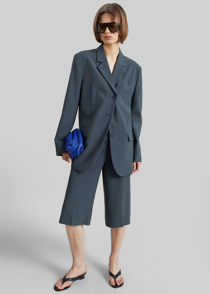 Lioni Tailored Bermuda Shorts - Deep Teal