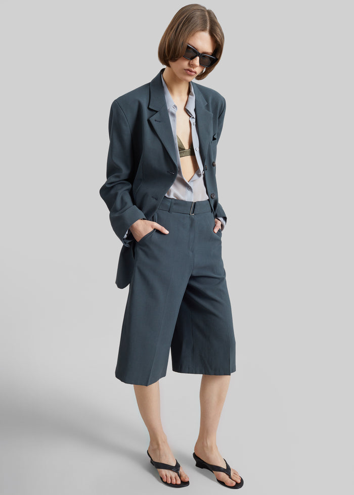 Lioni Tailored Bermuda Shorts - Deep Teal