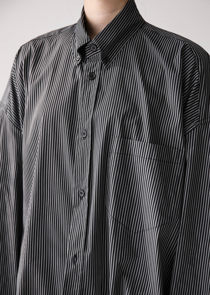 Lioris Oversized Shirt - Black/White Stripe