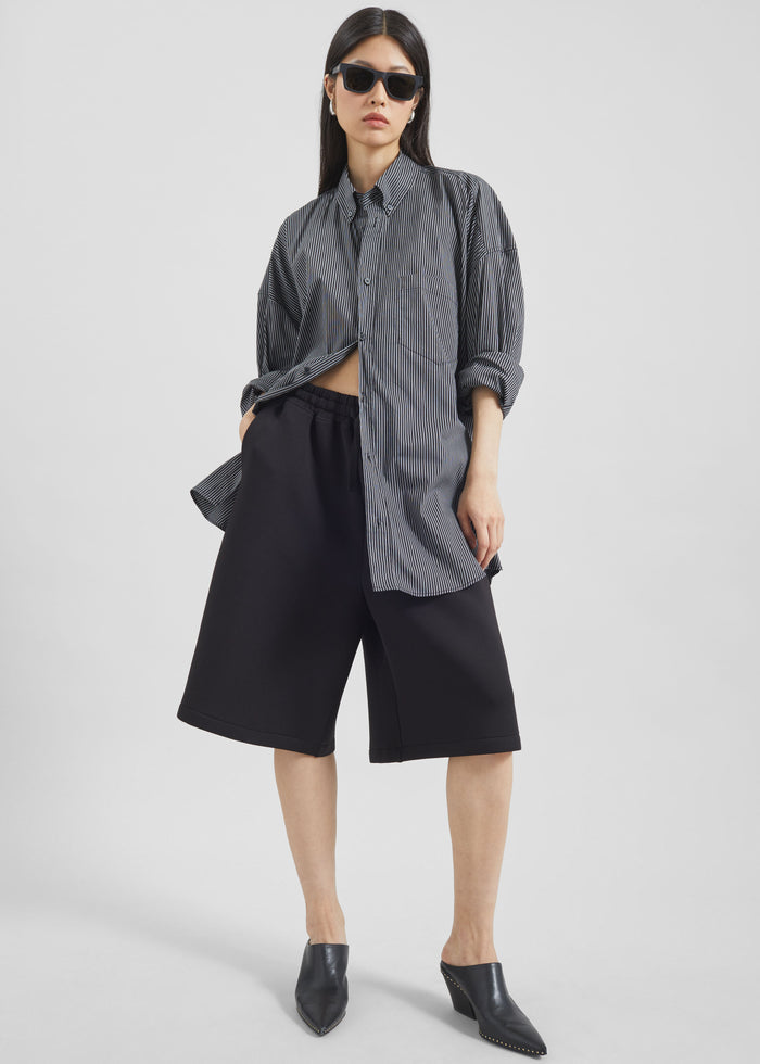 Lioris Oversized Shirt - Black/White Stripe