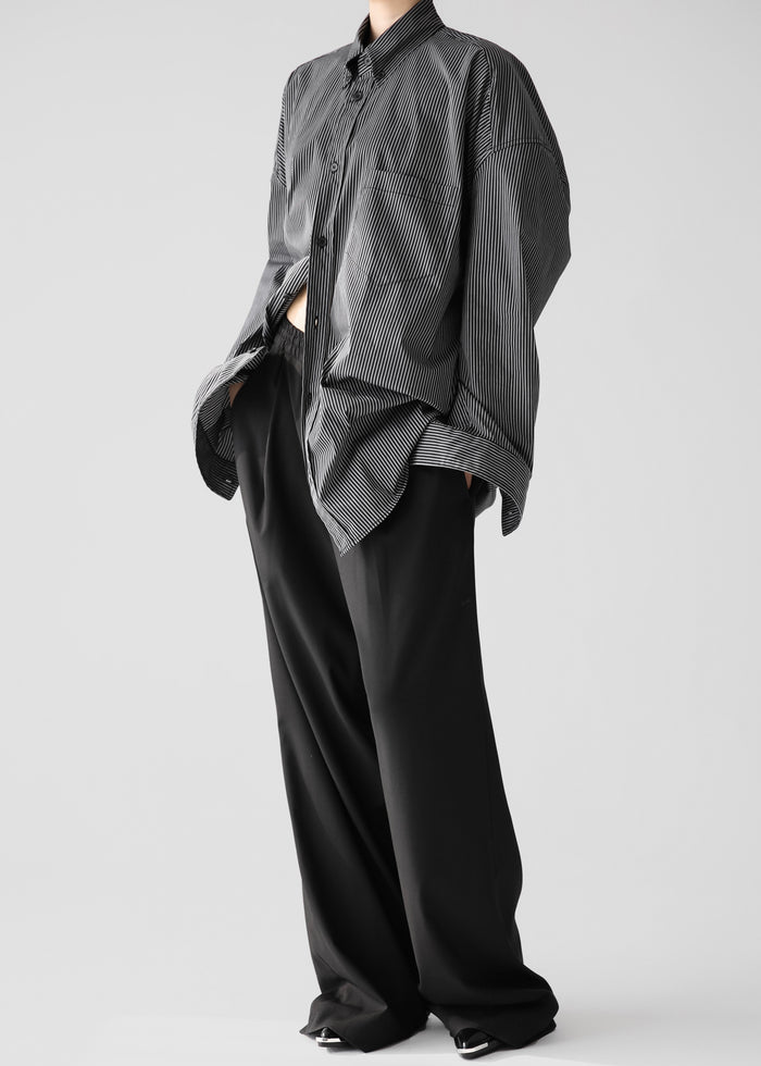 Lioris Oversized Shirt - Black/White Stripe