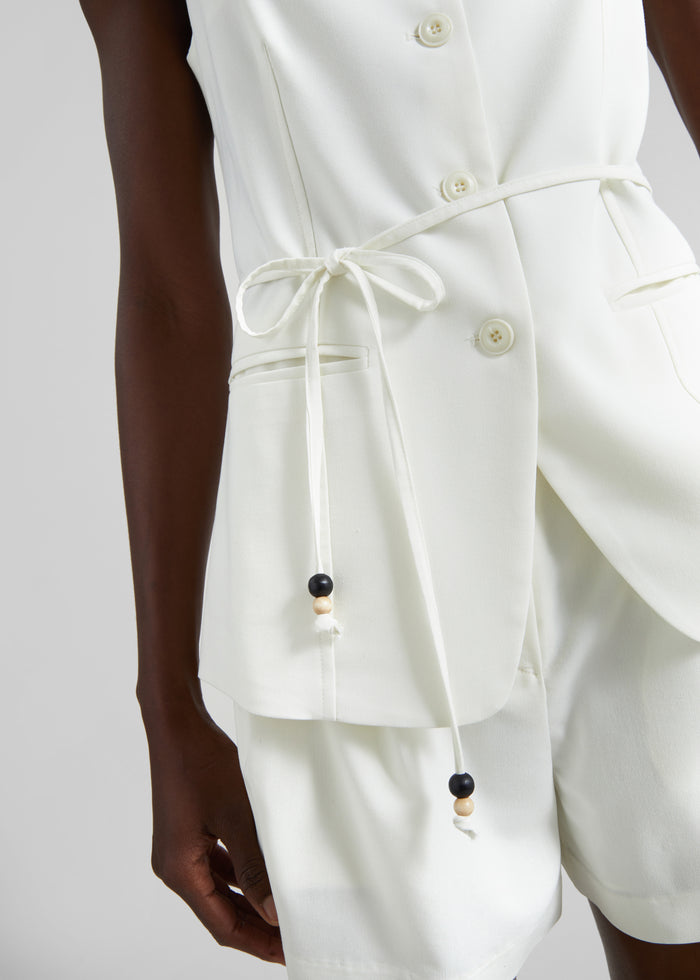Lisboa Tie Vest - Ivory