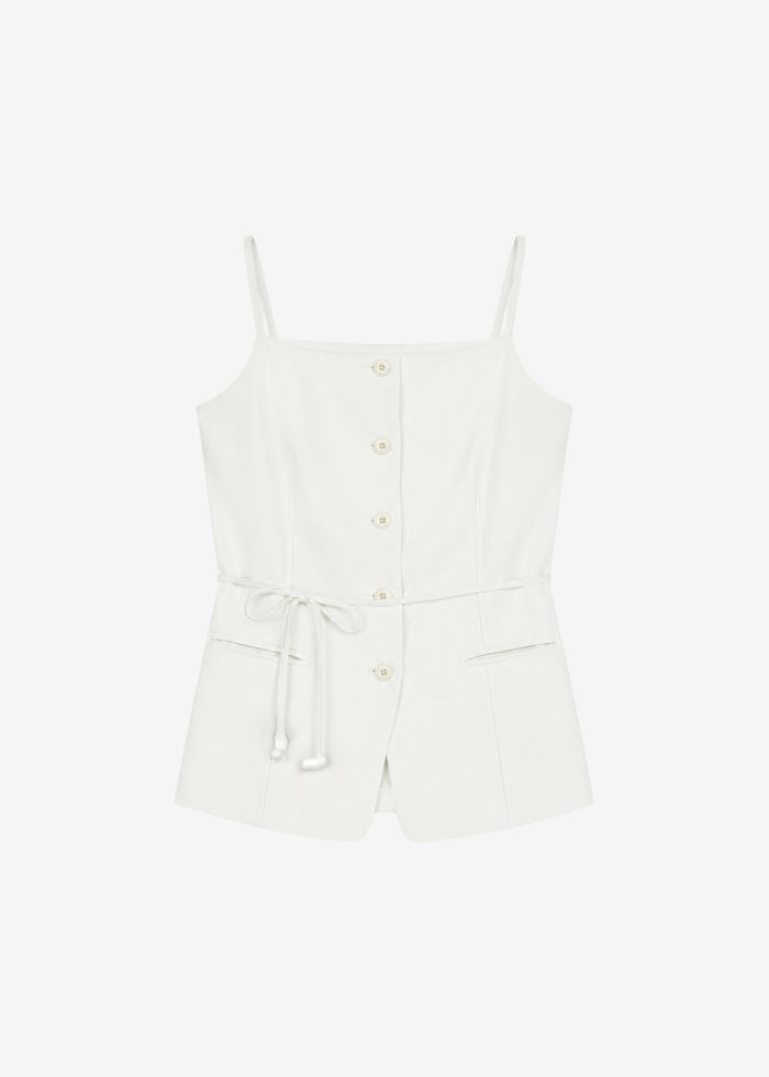 Lisboa Tie Vest - Ivory