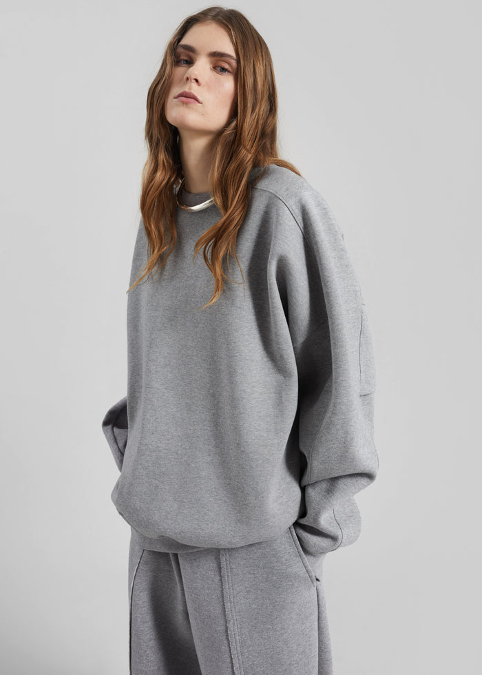 Lonay Balloon Sleeve Sweatshirt - Grey