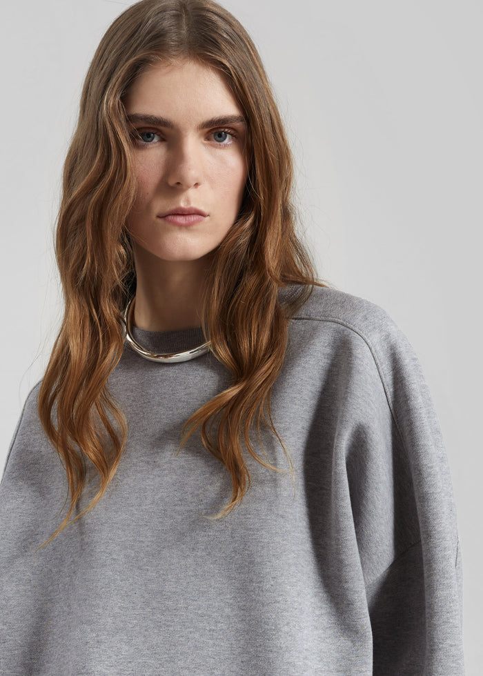 Lonay Balloon Sleeve Sweatshirt - Grey