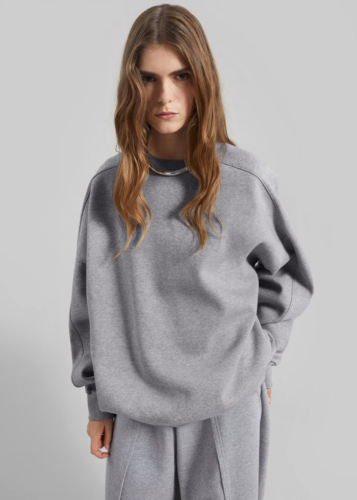 Lonay Balloon Sleeve Sweatshirt - Grey