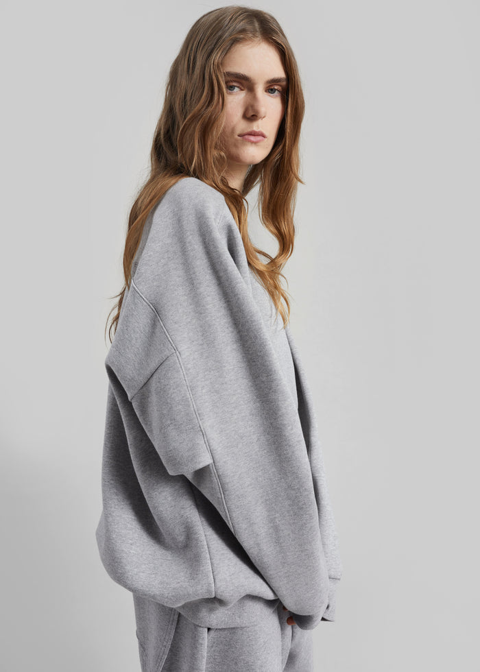 Lonay Balloon Sleeve Sweatshirt - Grey