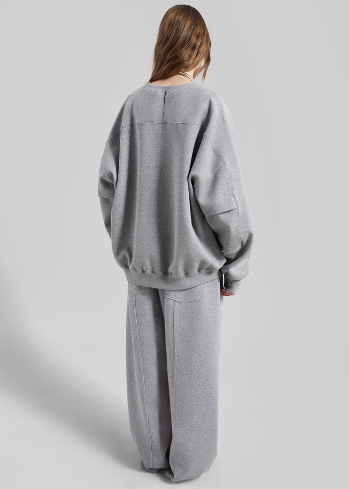 Lonay Balloon Sleeve Sweatshirt - Grey