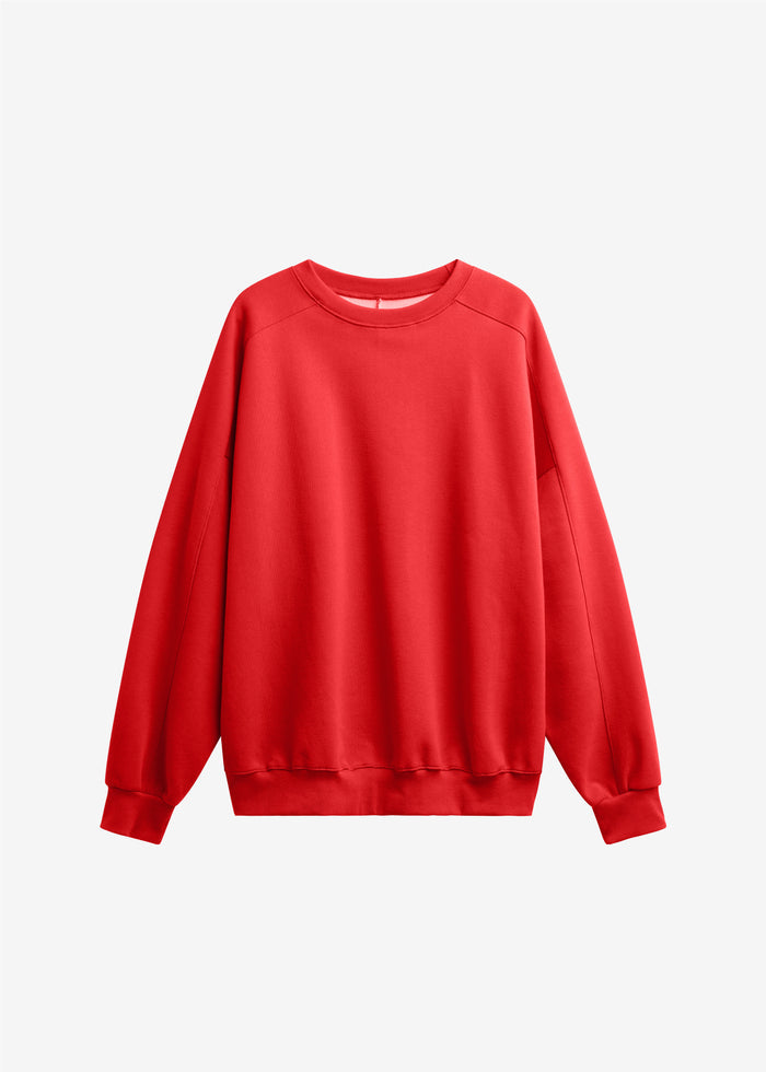 Lonay Balloon Sleeve Sweatshirt - Red