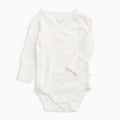 Long Sleeve Kimono Bodysuit - White