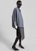 Lorna Shirt - Grey/White Pinstripe