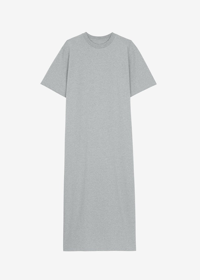 Lou Oversized Tee Dress - Heather Grey Dress The Frankie Shop