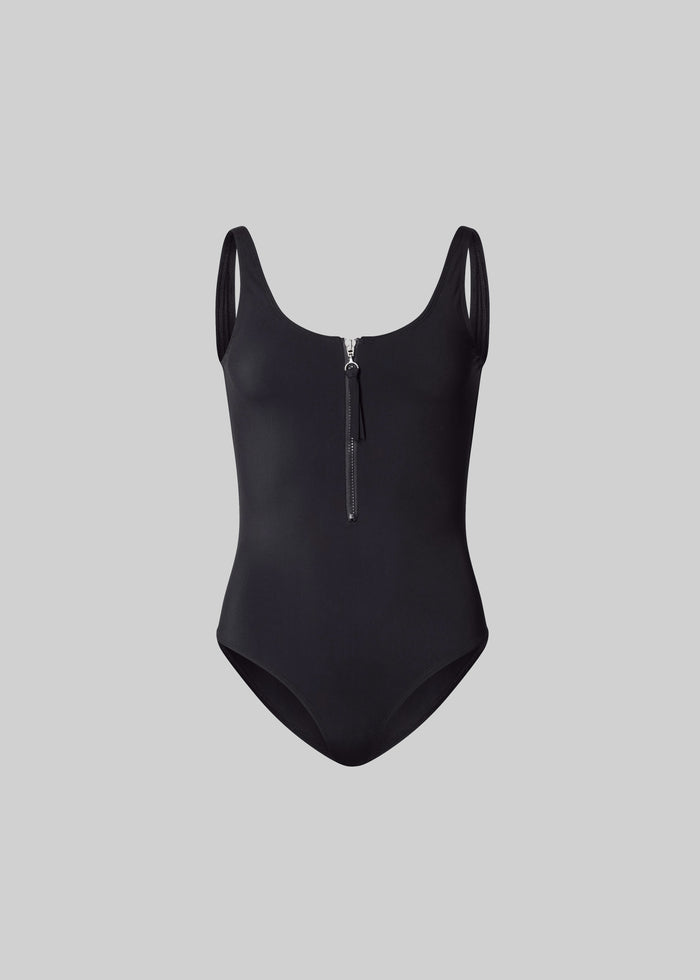 Loulou de Saison Balti Classic Zip Swimsuit - Black