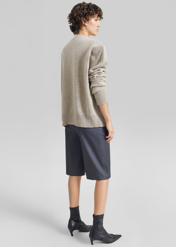 Loulou de Saison Robi Tailored Bermuda - Anthracite Melange