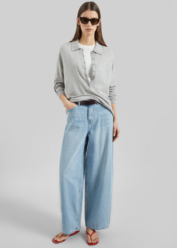Lucena Barrel-Leg Jeans - Light Wash