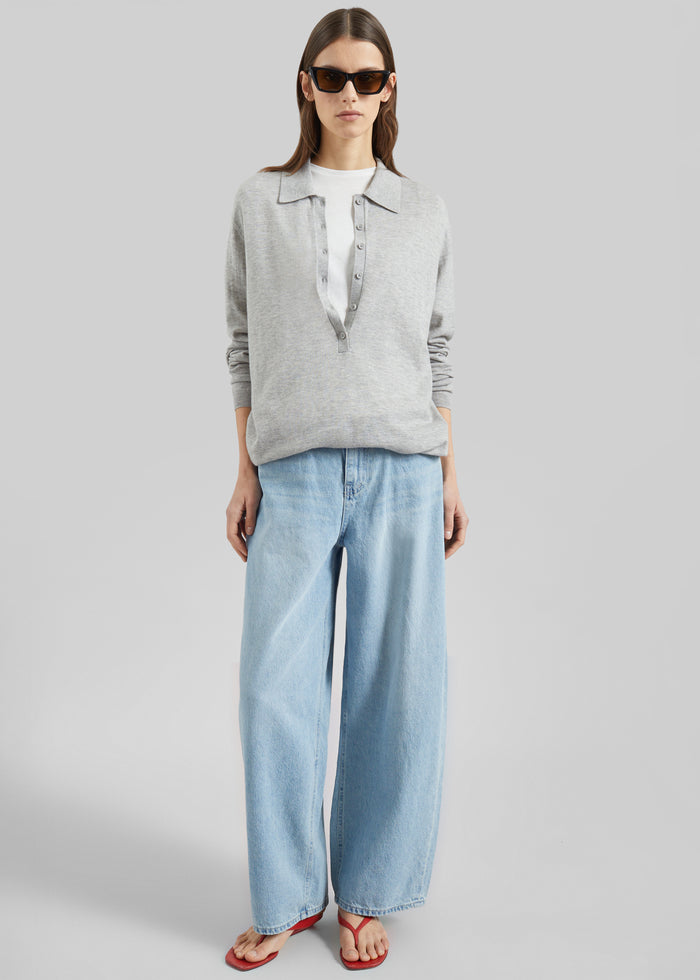 Lucena Barrel-Leg Jeans - Light Wash