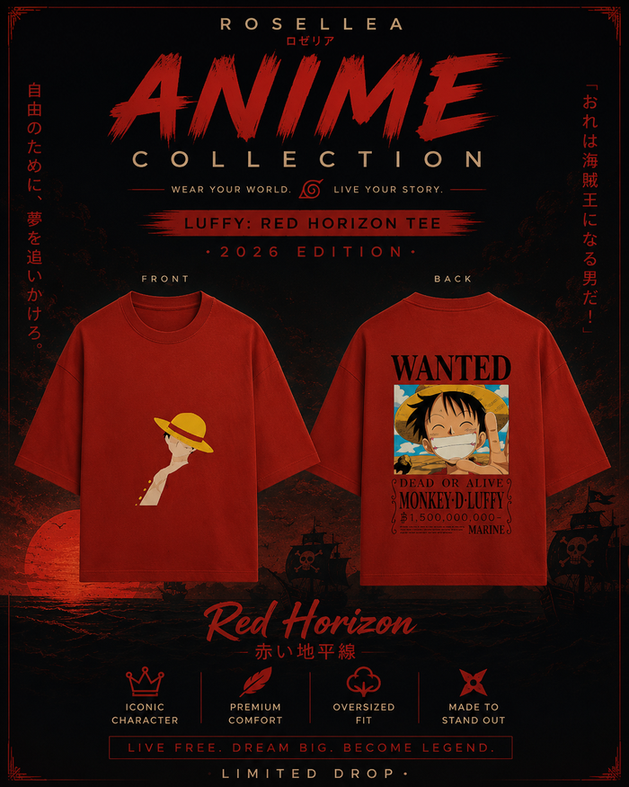 Luffy Red Horizon Oversized Tee