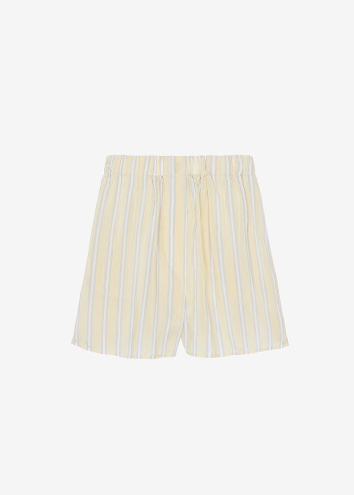 Lui Fluid Boxer Shorts - Yellow/White Stripe