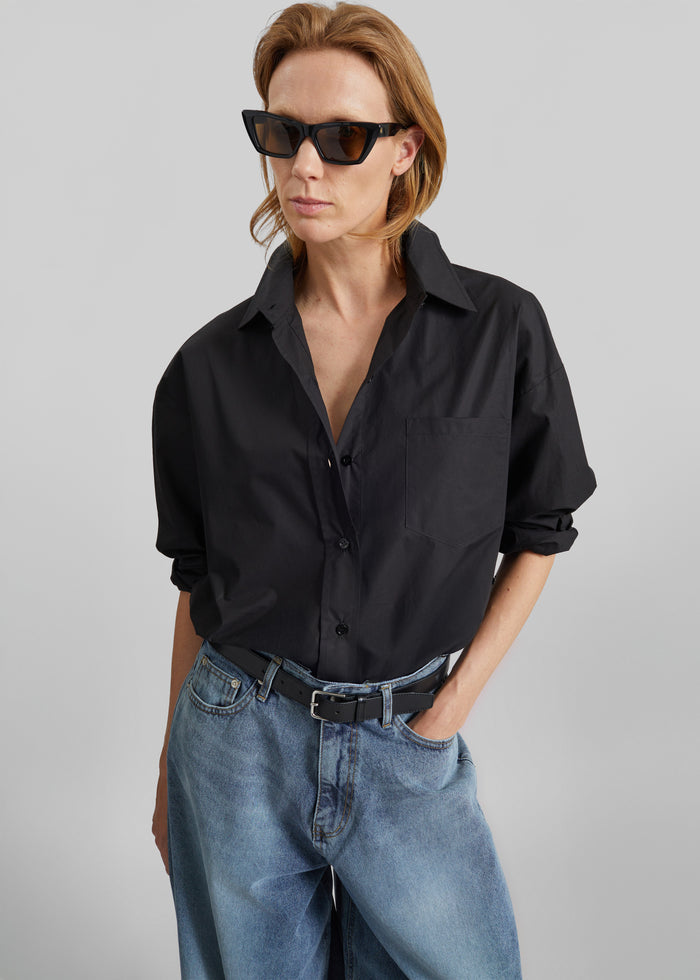 Lui Organic Cotton Shirt - Black