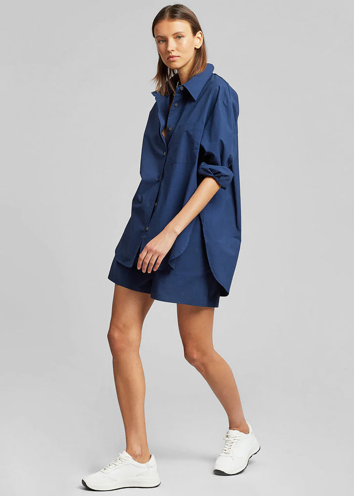 Lui Organic Cotton Shirt - Navy