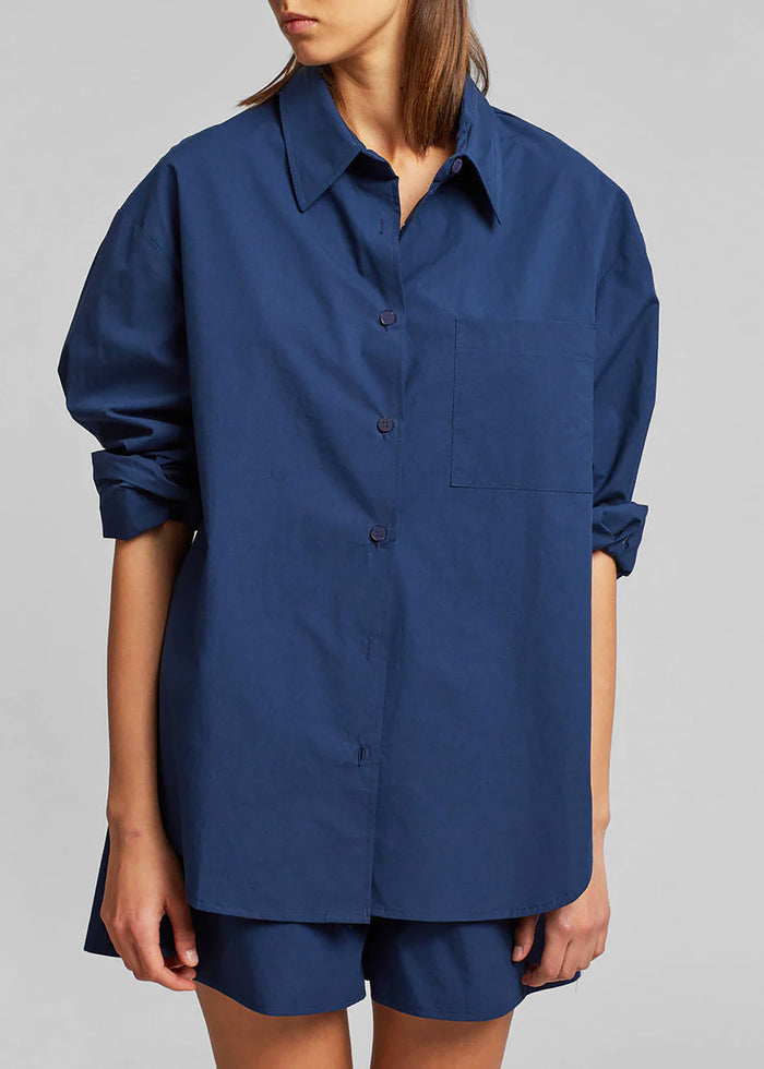 Lui Organic Cotton Shirt - Navy