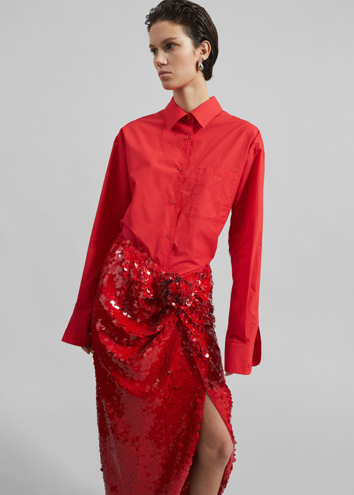 Lui Organic Cotton Shirt - Red