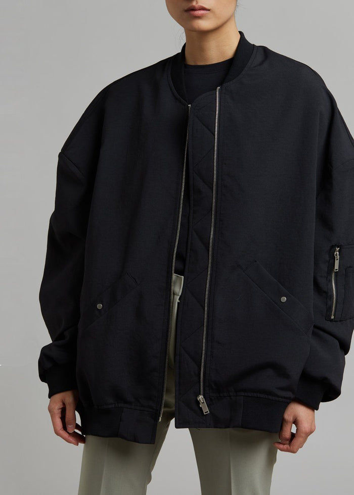 Lumi Bomber Jacket - Black Jacket The Frankie Shop [gender-male]