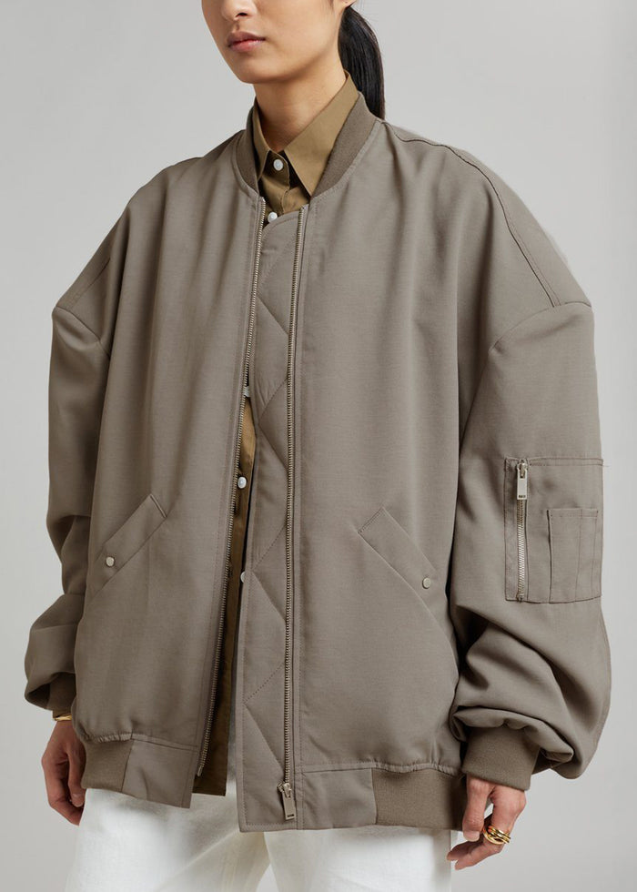 Lumi Bomber Jacket - Dark Olive