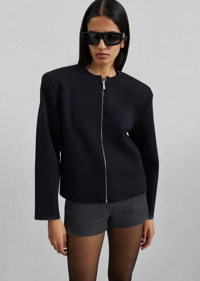 Mael Padded Cardigan - Black