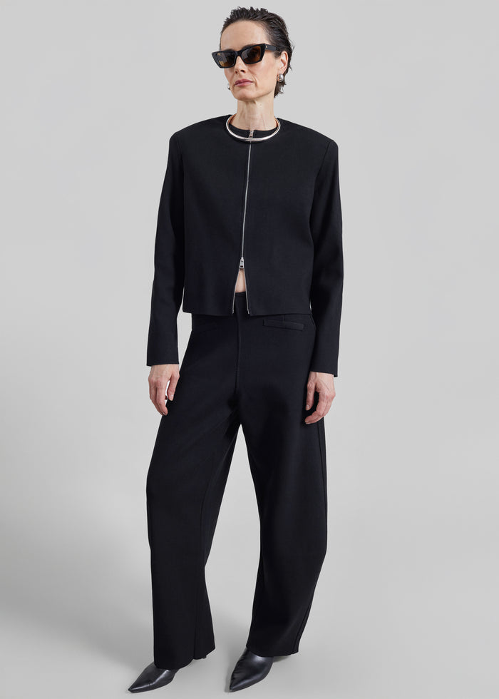 Mael Padded Cardigan - Black