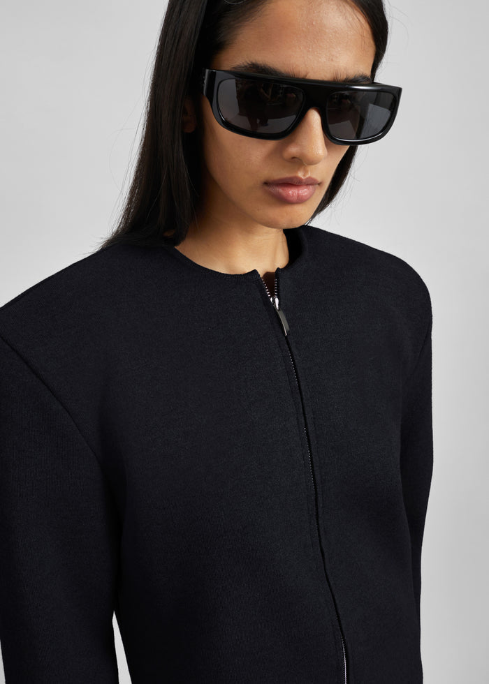 Mael Padded Cardigan - Black