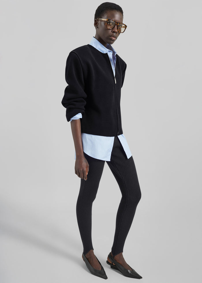Mael Padded Cardigan - Black