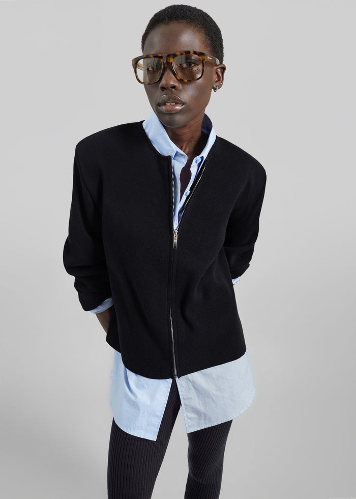 Mael Padded Cardigan - Black