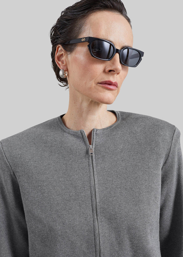 Mael Padded Cardigan - Grey