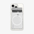 AFA08888 - Ultra Hybrid MagFit+ Wallet (MagFit) in Crystal Clear showing the back with 3 cards inserted
