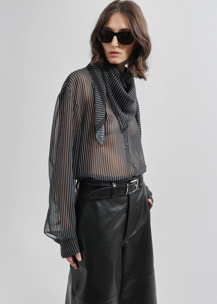Marais Striped Scarf - Black/White