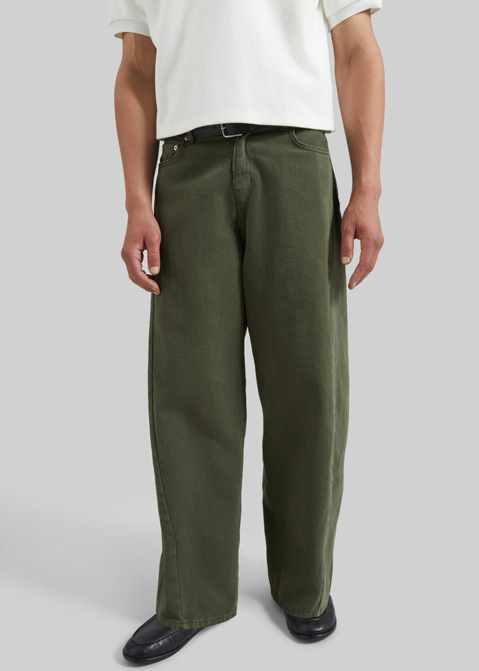 Mareil Barrel Leg Jeans - Olive