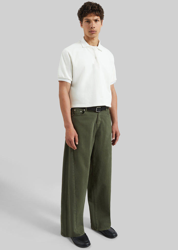 Mareil Barrel Leg Jeans - Olive