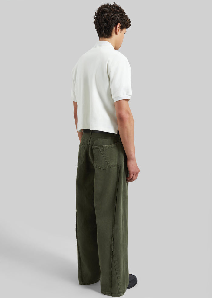 Mareil Barrel Leg Jeans - Olive