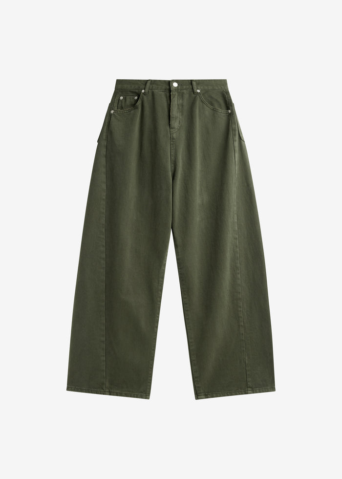 Mareil Barrel Leg Jeans - Olive