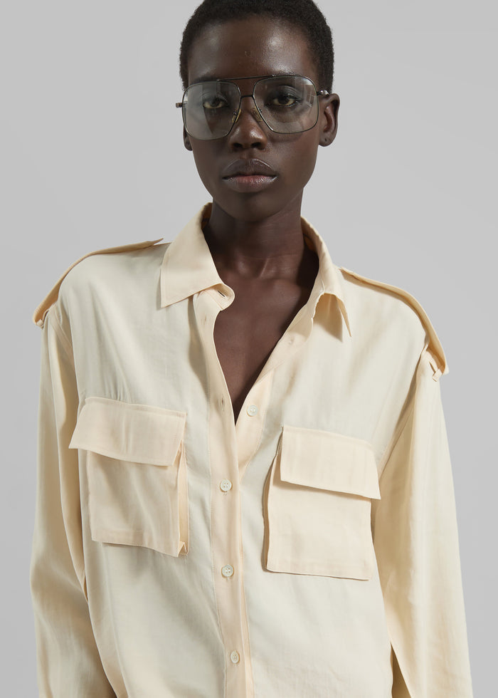 Marlon Button Up Shirt - Beige