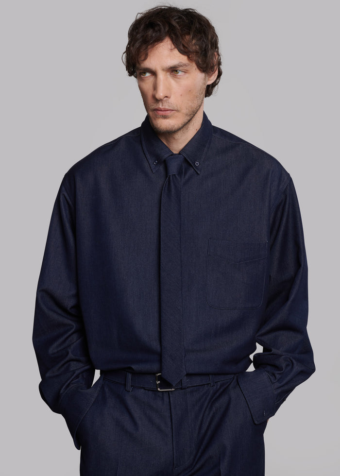 Mason Button Up Shirt - Indigo