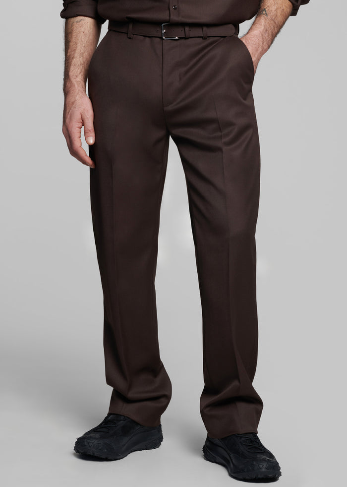 Mason Wool Trousers - Brown