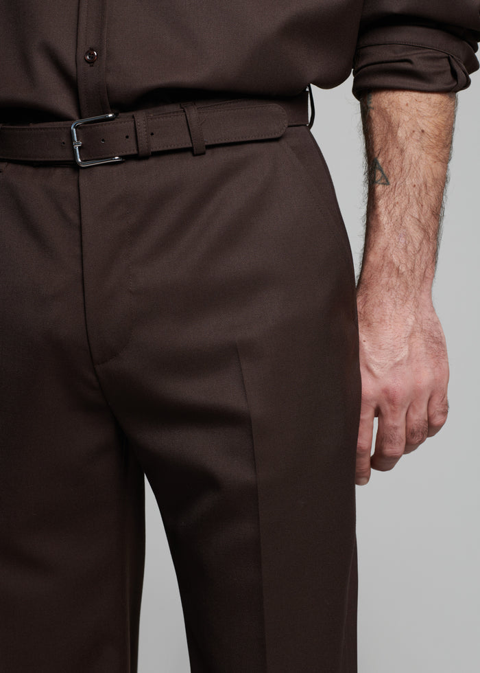 Mason Wool Trousers - Brown