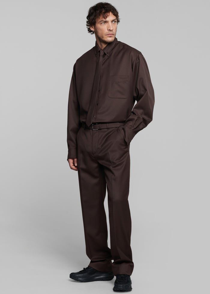 Mason Wool Trousers - Brown
