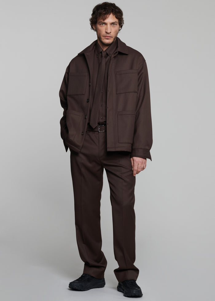 Mason Wool Trousers - Brown